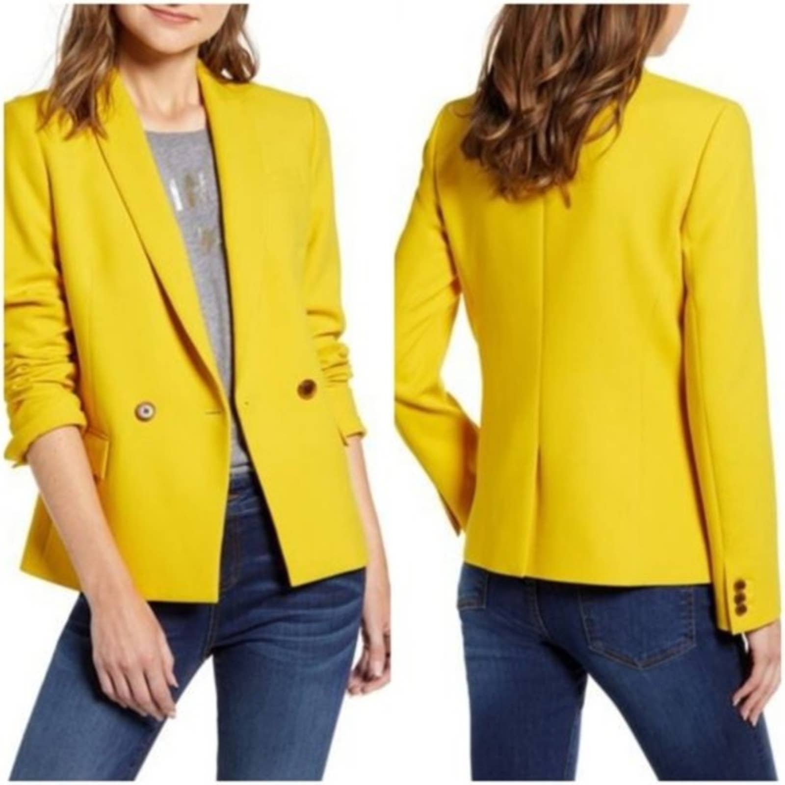 J. Crew Dover Yellow/Gold Blazer Jacket Nwt Size 4
